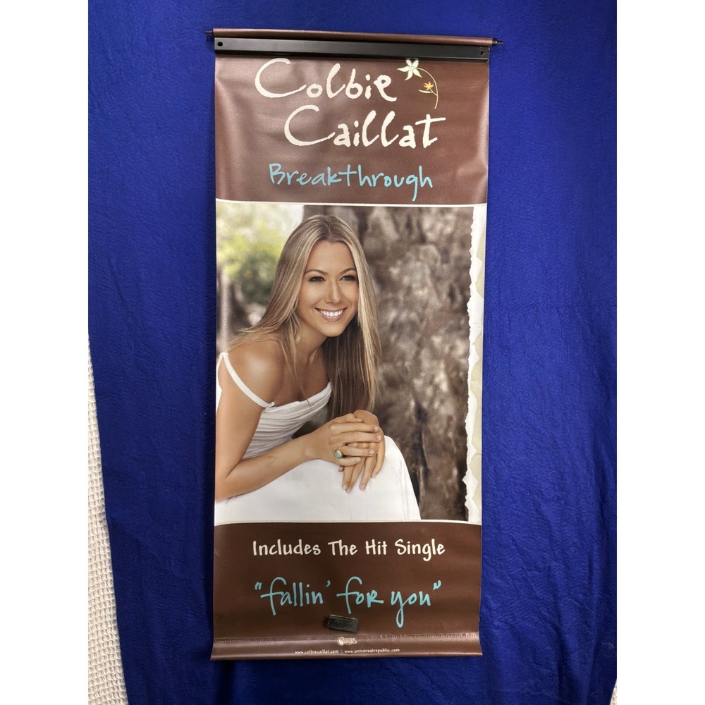 Music Colbie Caillat Breakthrough Promo Scroll Banner 18x41 Brown